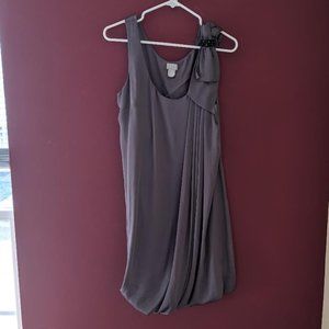 H&M SIlver Grey balloon party dress